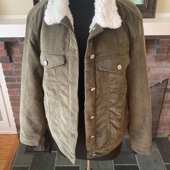 JUST FAB FAUX SHERPA TRUCKER JACKET - Picture 2 of 7